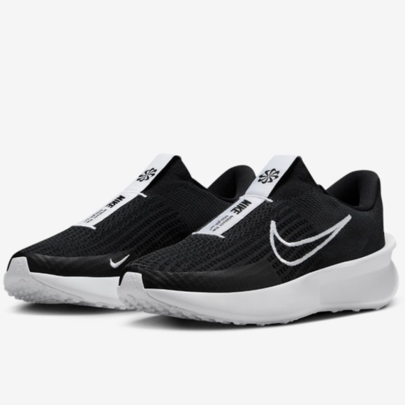 Nike Interact Run Easyon Road Running Black White - Picture 1 of 4